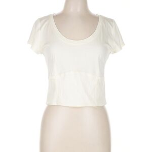 Anthropologie Cream Crop Top